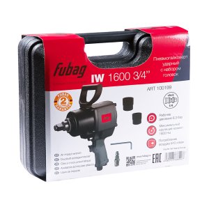 FUBAG Пневмогайковерт ударный IW1600 3/4 дюйма с  набором головок в кейсе в Волгограде фото