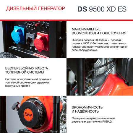 FUBAG Дизельный генератор (одно- и трехфазный) с электростартером DS 9500 XD ES в Волгограде фото