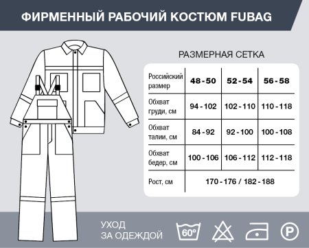 Фирменный рабочий костюм Fubag размер 52-54 рост 170-176 в Волгограде фото