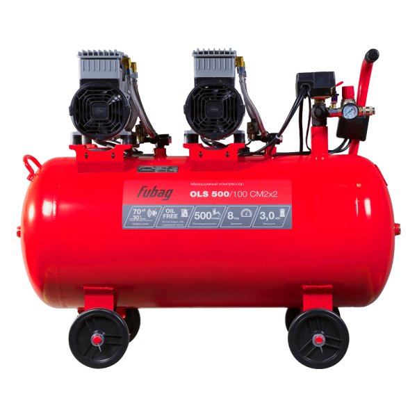 Компрессор воздушный безмасляный малошумный FUBAG OLS 500/100 CM2х2 + Набор пневмоинструмента (5 предметов) в ПОДАРОК в Волгограде фото