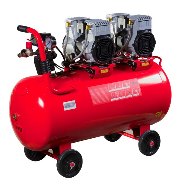 Компрессор воздушный безмасляный малошумный FUBAG OLS 500/100 CM2х2 + Набор пневмоинструмента (5 предметов) в ПОДАРОК в Волгограде фото