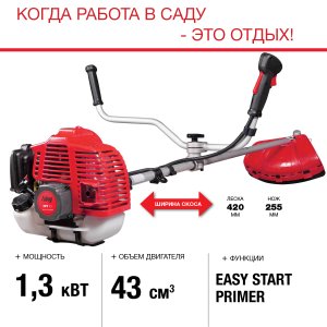 FUBAG Бензиновый триммер FPT 43 + Триммерная леска  сечение витой квадрат L 130 м * 2.4 мм в ПОДАРОК в Волгограде фото