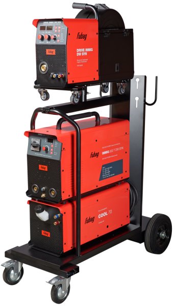 Сварочный полуавтомат INMIG 500T DW SYN + Подающий механизм DRIVE INMIG DW SYN + Шланг-пакет 5 м + Горелка FB 500 3 м + Блок жидкостного охлаждения + Тележка в Волгограде фото